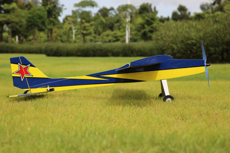 OMPHOBBY Challenger 49inch Balsa Model - IC version - Blue/White/Yellow