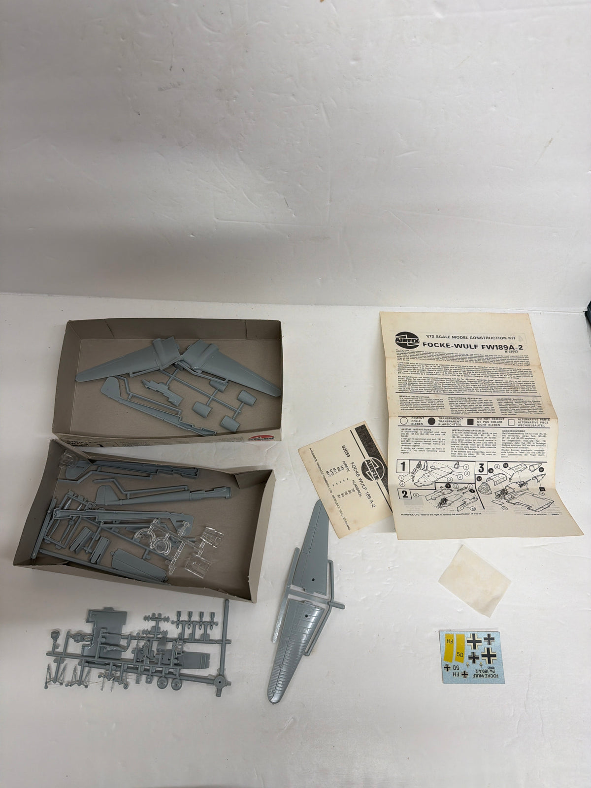 Airfix Plastic Model Kit Focke-Wulf Fw 189 a-2 1/72