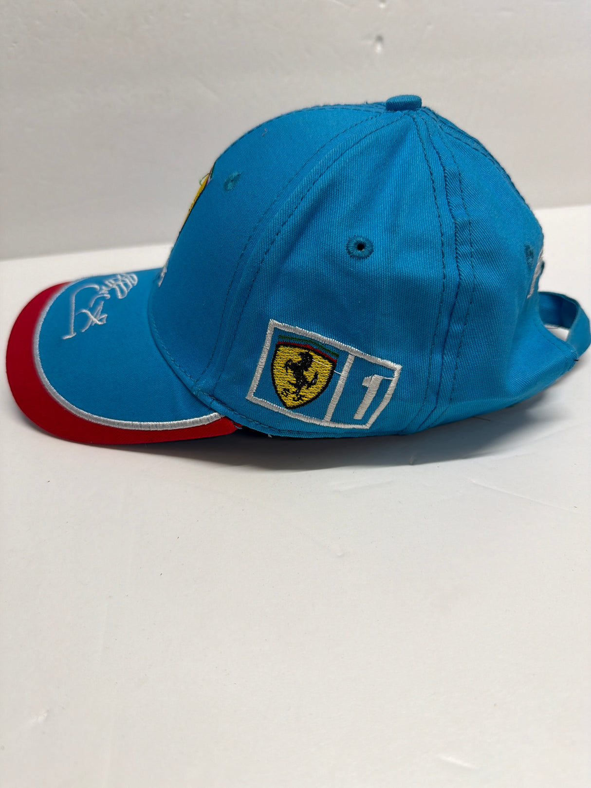 Ferrari Scuderia F1 Formula One Racing -Light Blue- Adjustable Baseball Cap (second hand)