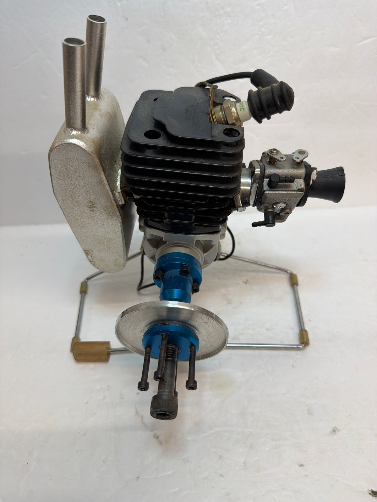 CRRC Pro THOR 45 2-Stroke Petrol Side pitts style muffler Engine R/C Aircraft Engine – Second hand on stand