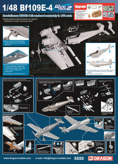 DRAGON 1/48 Bf 109E-4 WWII German Fighter Plane kit D5550