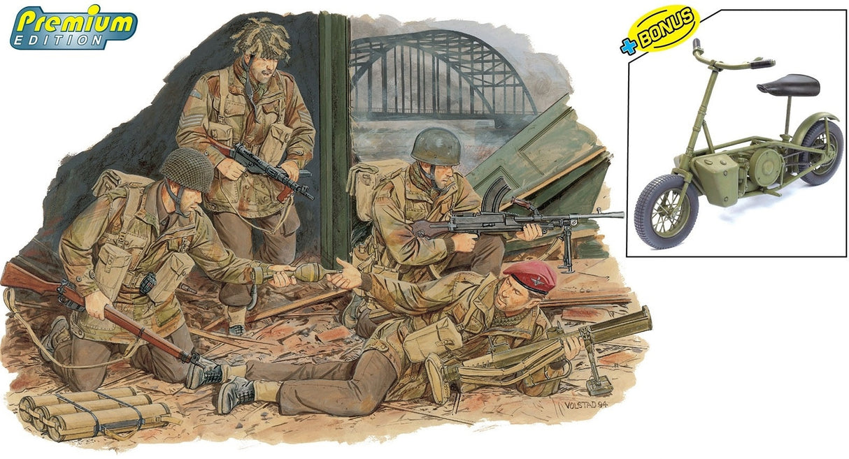 Dragon RED DEVILS w/WELBIKE AND DROP TUBE CONTAINER (ARNHEM 1944) (PREMIUM EDITION)