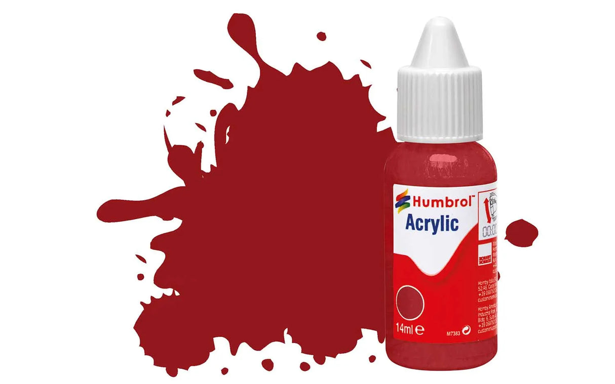Humbrol Acrylic Paints No. 20 Crimson Gloss DB0020