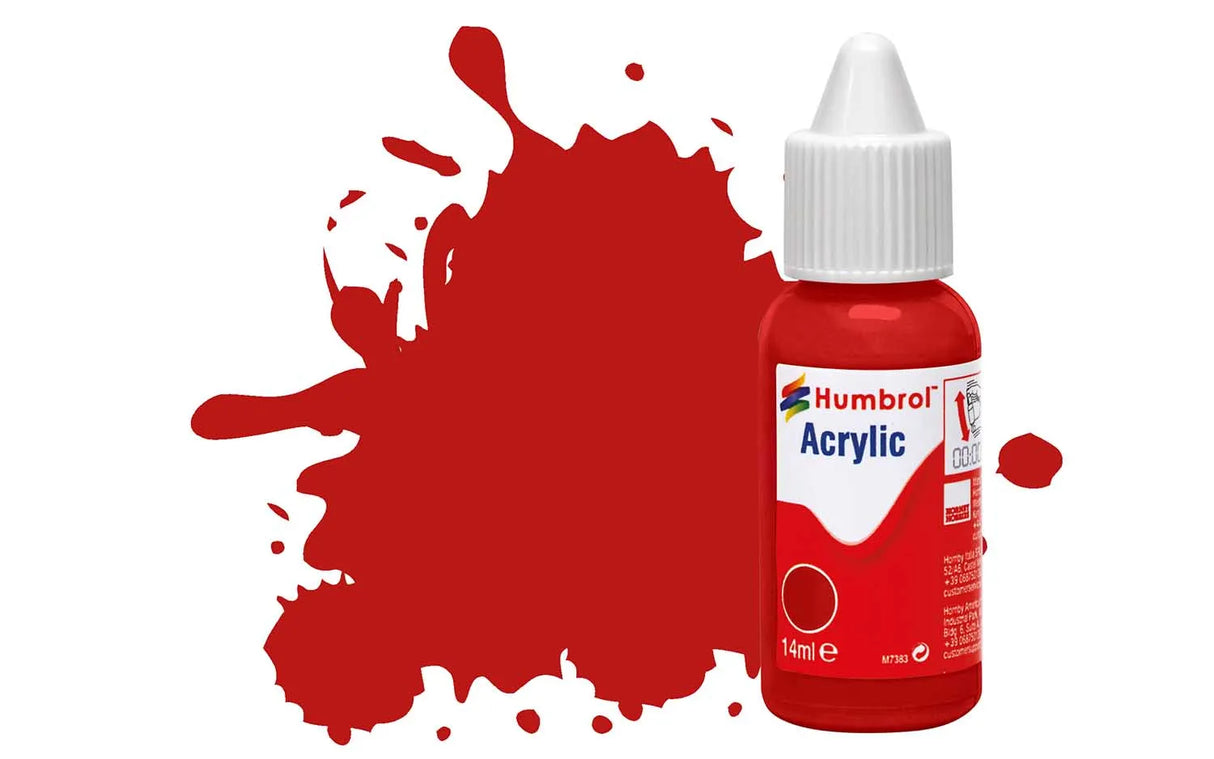 Humbrol Acrylic Paints No. 60 scarlet Matt DB0060