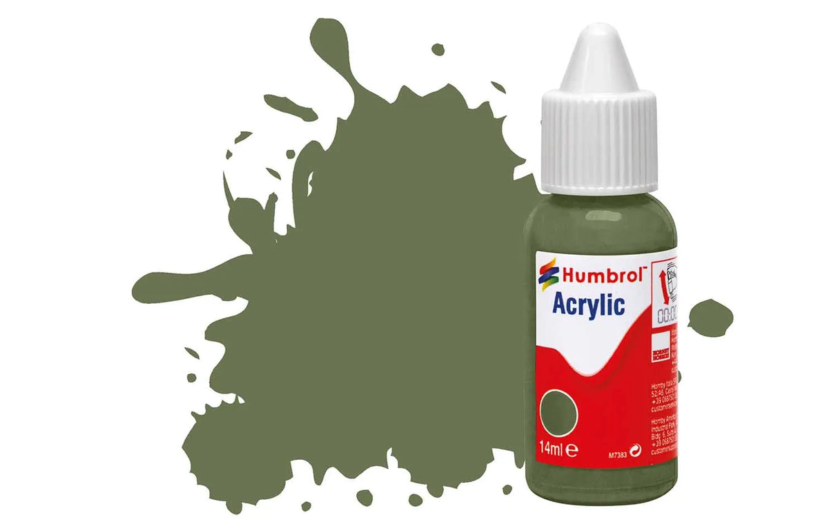 Humbrol Acrylic Paints No. 102 Army Green Matt DB0102