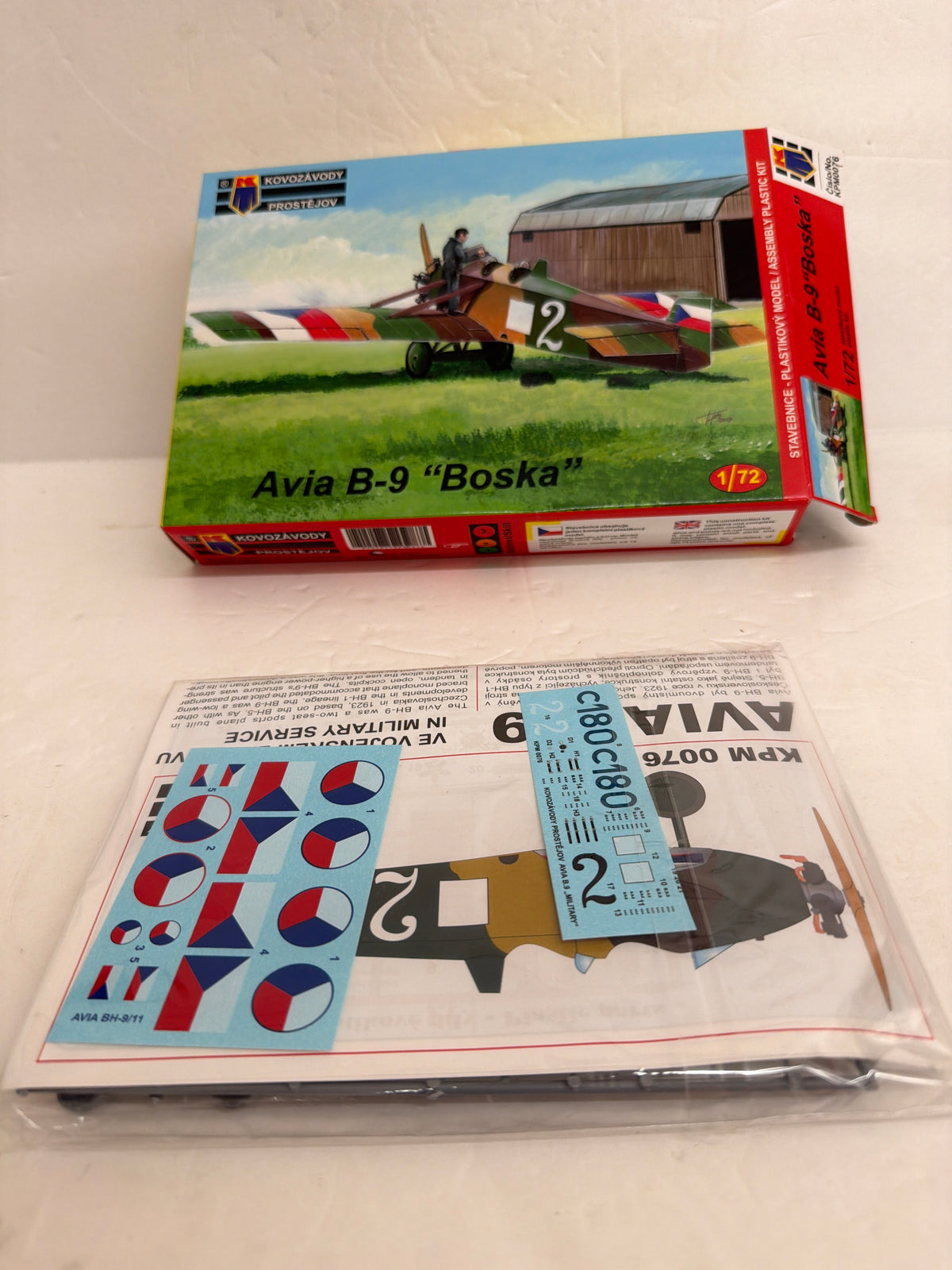 KPM Kovozavody Prostejov Hobby Plastic Model Kit Avia BH-9 Military — 1:72