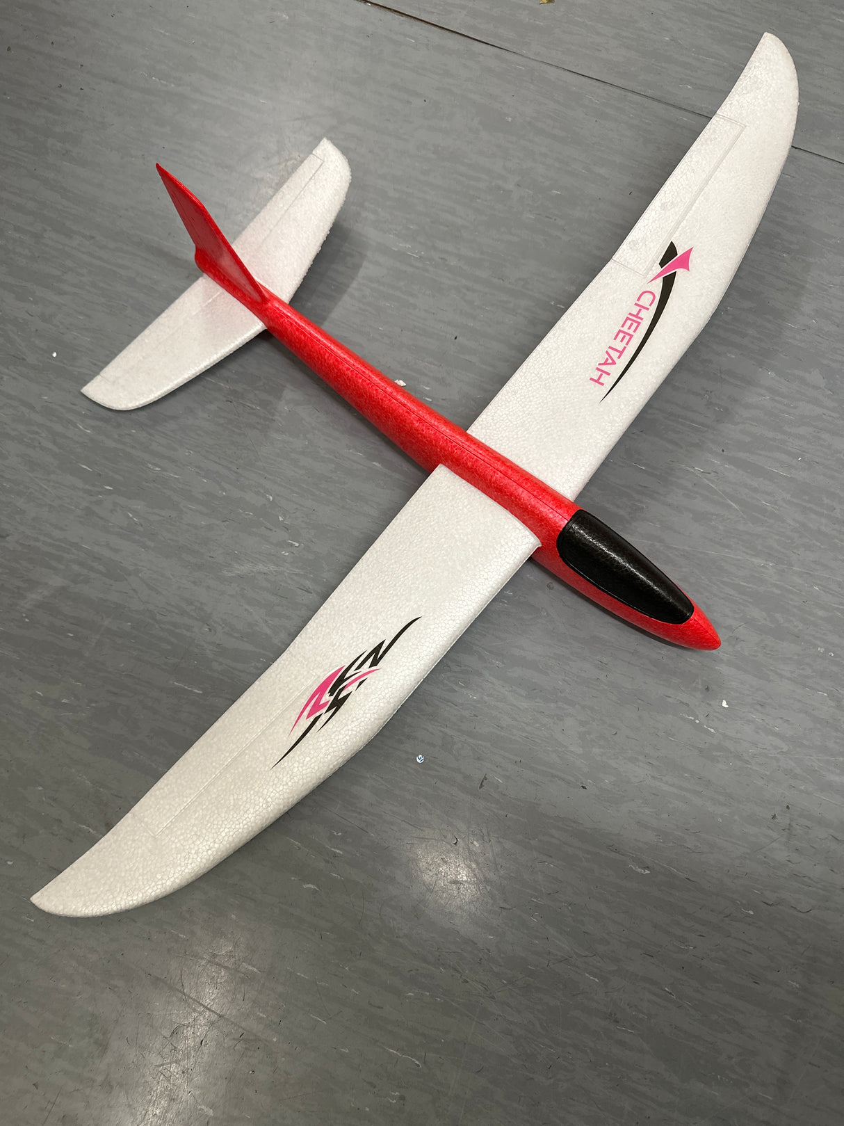 Cheetah Hand Launch Free flight Glider Red Fuselage