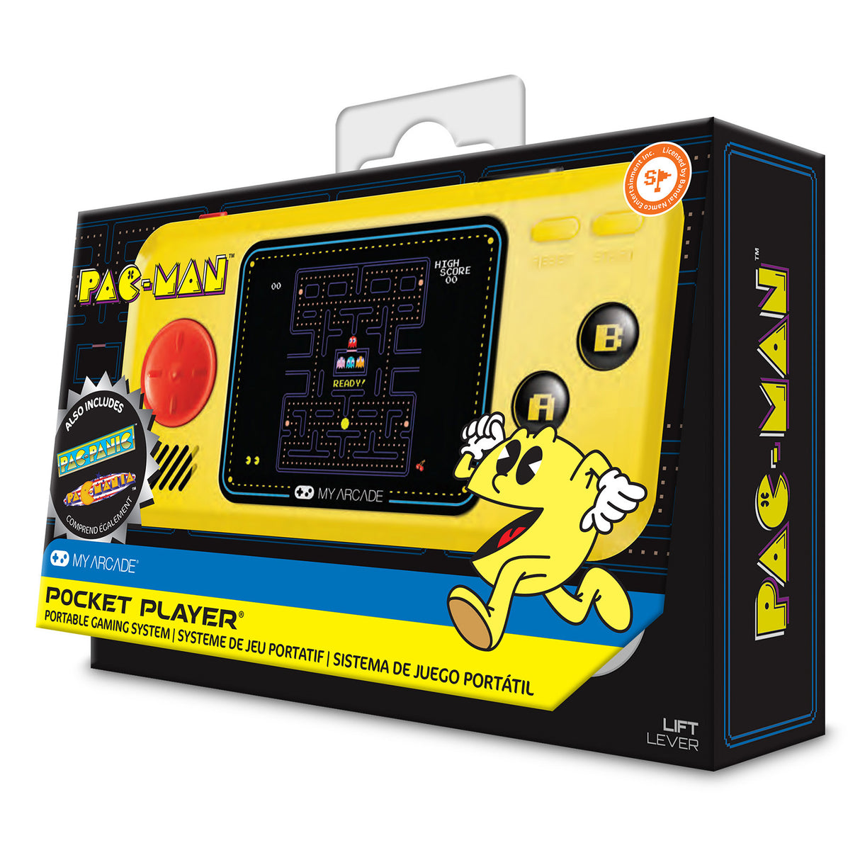 Pac-Man Pocket Player Portable Gaming System (3 Games In 1) by My Arcade DGUNL3227 PRE ORDER - COMMING SOON