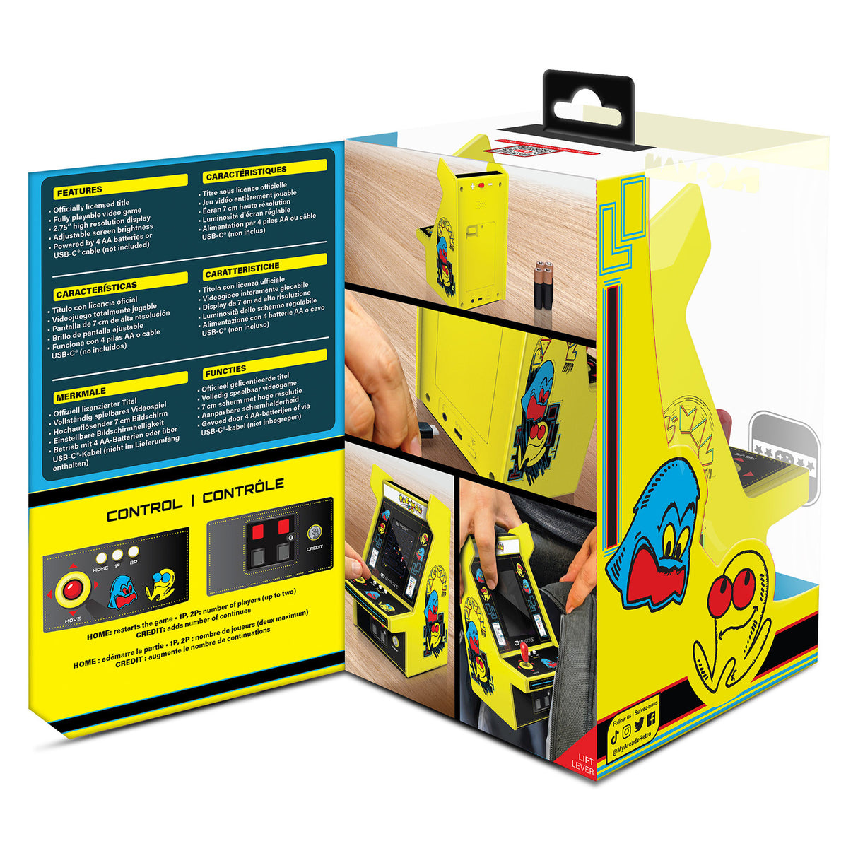Pac-Man Micro Player Pro 6.7 inch Portable Retro Arcade by My Arcade DGUNL4194 PRE ORDER - COMMING SOON