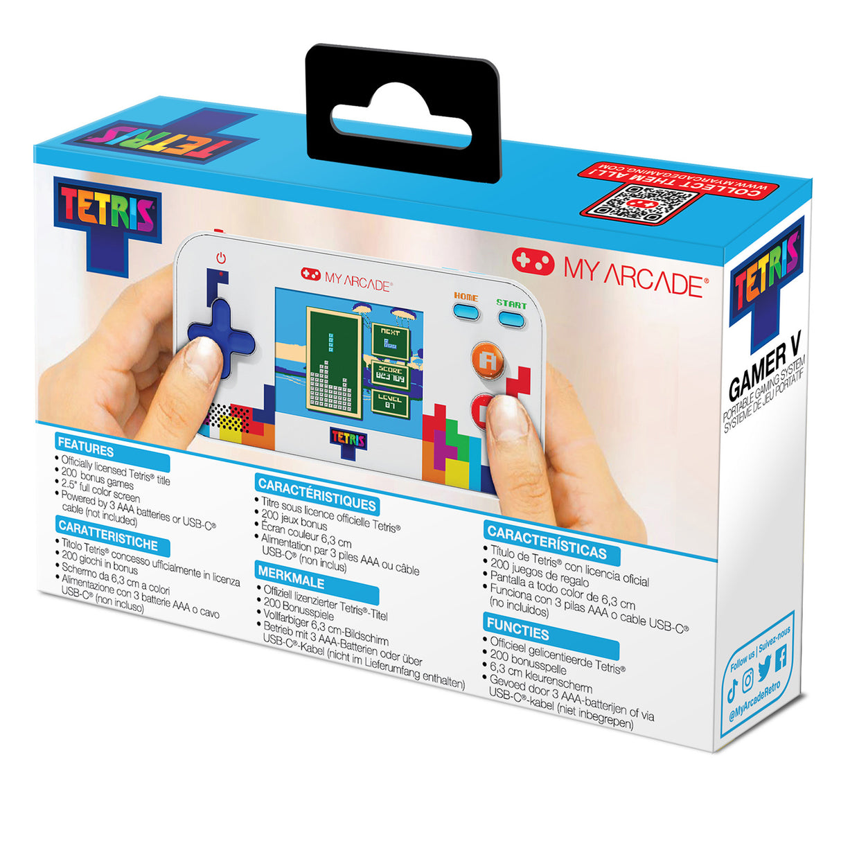 Tetris Gamer V Portable Video Game System (201 Games in 1) by My Arcade DGUNL7030 PRE ORDER - COMMING SOON