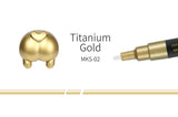 MKS-02 Super Metallic Color Markers - Titanium Gold