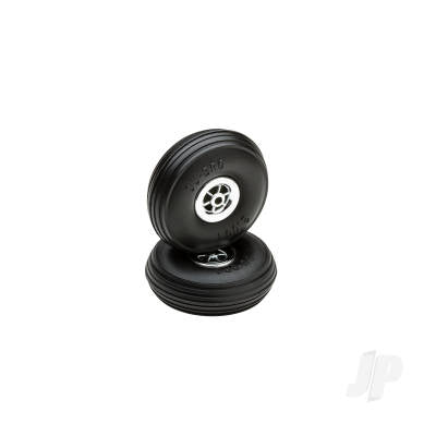 Dubro 2.in Diameter Chrome Treaded Wheels (2 pcs)