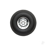 Dubro 2.25in Diameter Chrome Treaded Wheels (2 pcs)