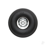 Dubro 2.5in Diameter Chrome Treaded Wheels (2 pcs)