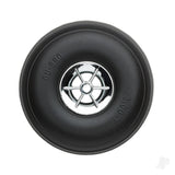Dubro 3in Diameter Chrome Treaded Wheels (2 pcs)