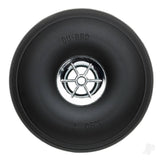 Dubro 3.5in Diameter Chrome Treaded Wheels (2 pcs)
