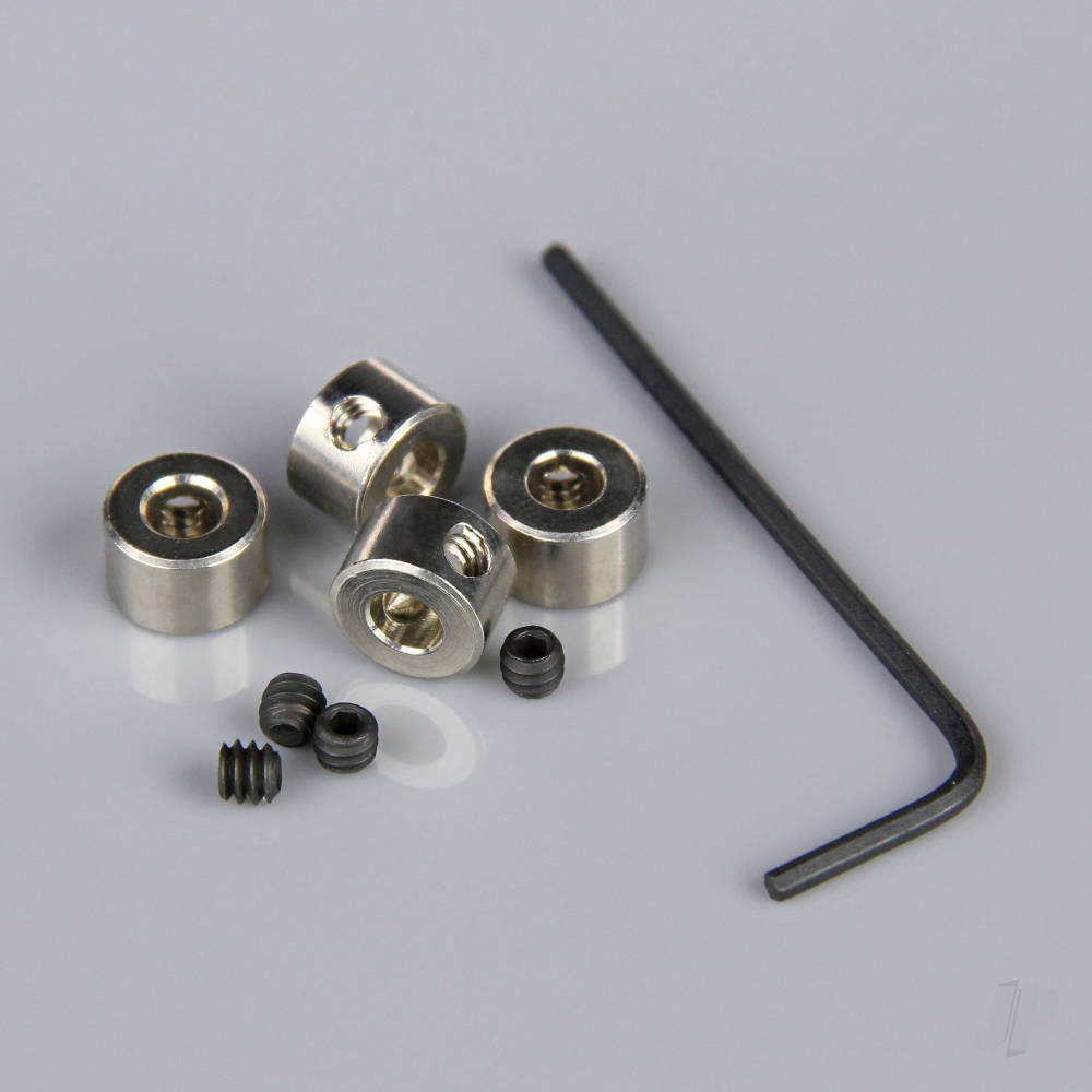 5/32in Plated Brass Dura-Collars (12 pcs per package)