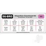 Dubro Hinges & Horns Assortment Kit (84 pcs set)