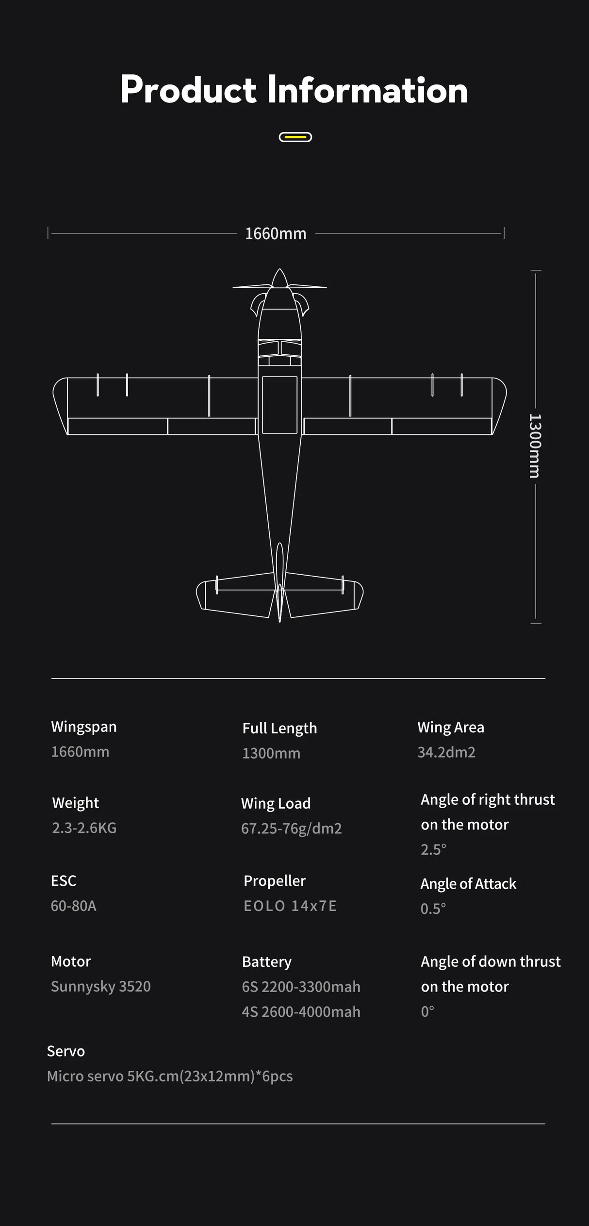 OMPHOBBY Bushmaster 65” Balsa Airplane PNP Model