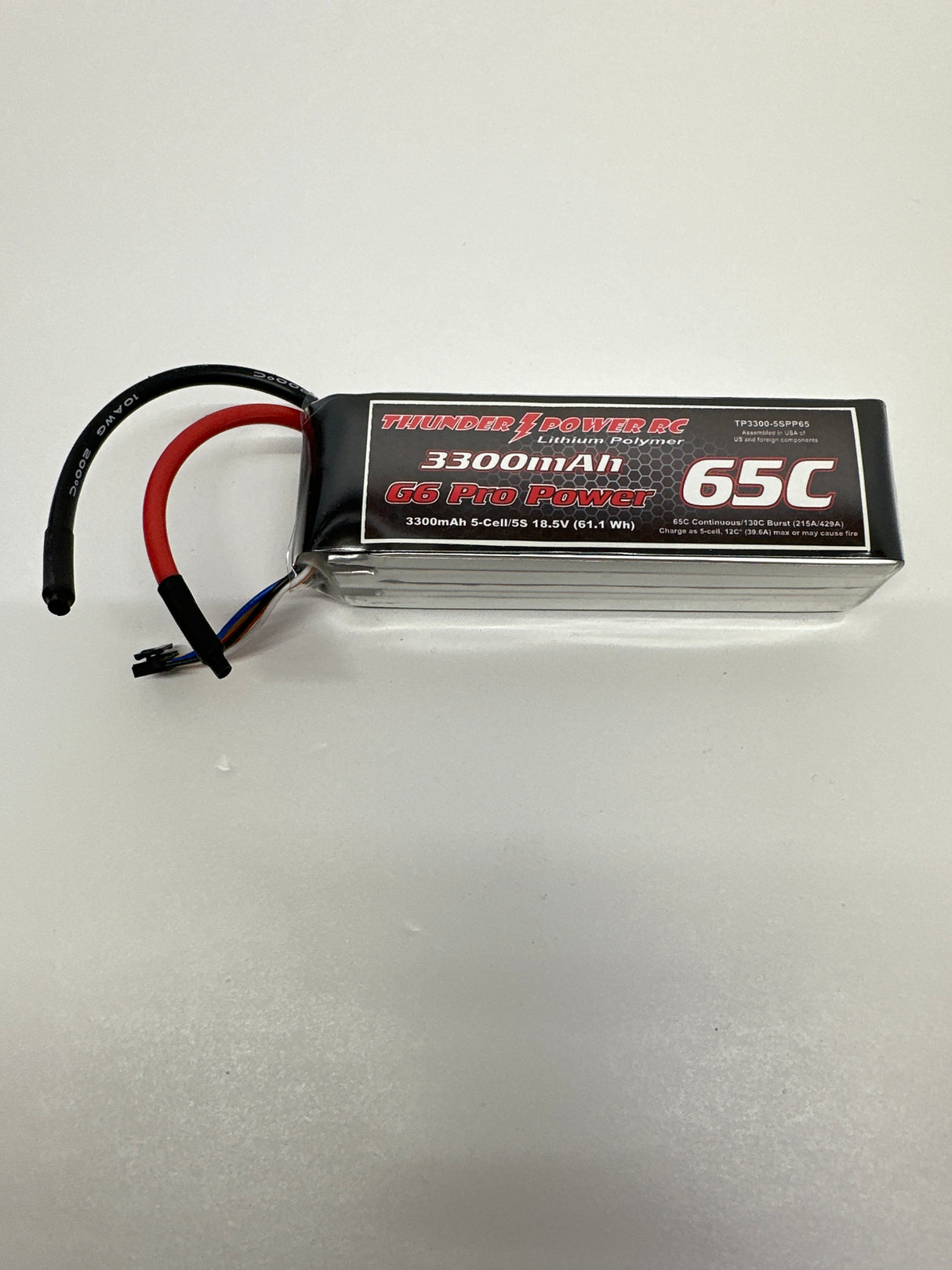 Thunder Power Lipo 18.5v 5 cell 3300mah 65C