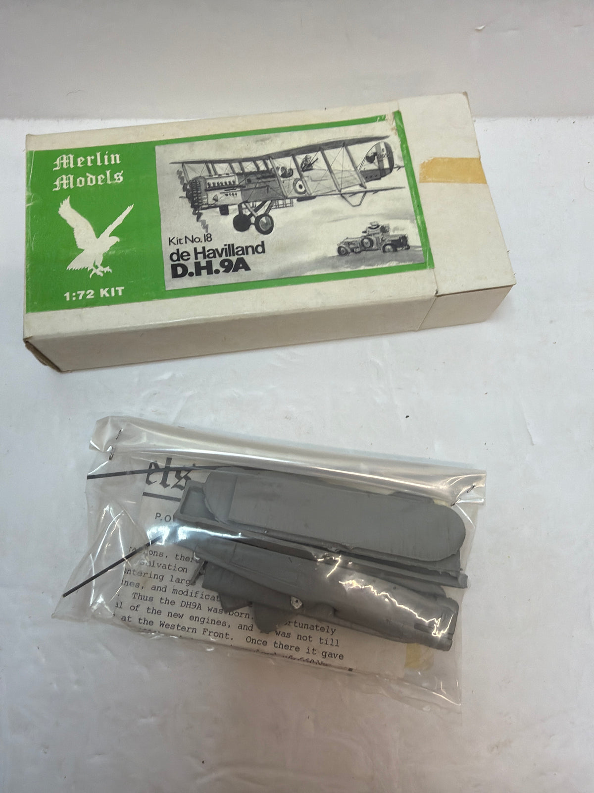 Merlin Models de Havilland D.H.9A 1/72 18 Plastic Model Kit Vintage