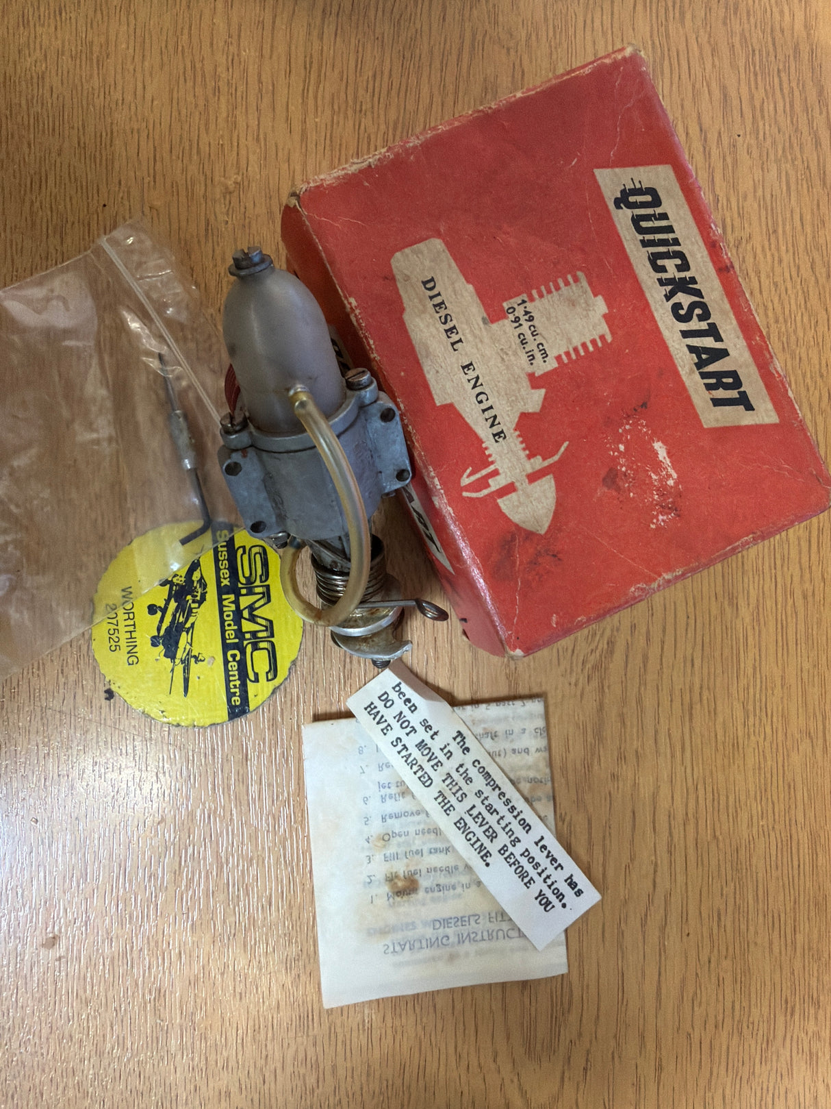 DC Sabre 1.49 CU . CM In Box Vintage Model Engine Diesel Second Hand (Box 109)