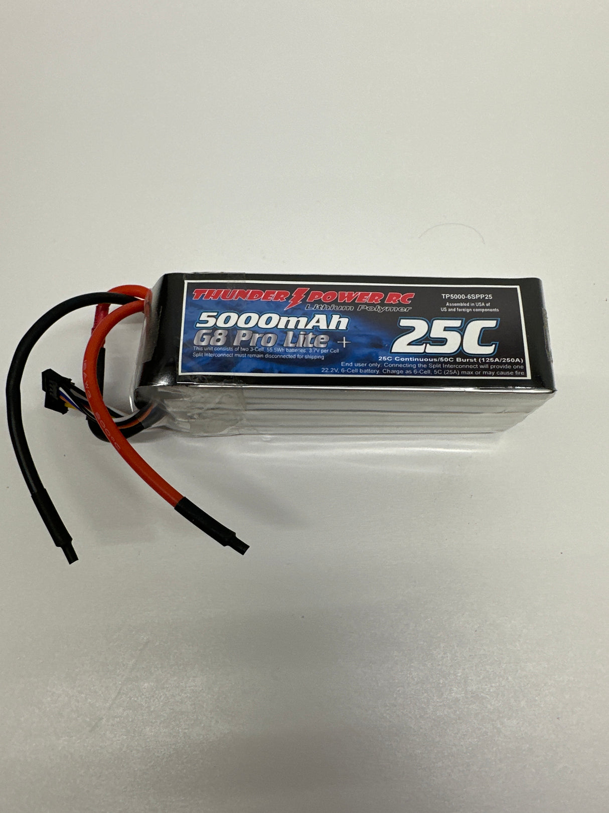Thunder Power Lipo 22.2v 6 cell 5000mah 25C