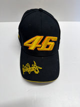 VALENTINO ROSSI VR 46 (in Yellow & orange)  Baseball Cap Black Team Logo the Doctor (second hand)