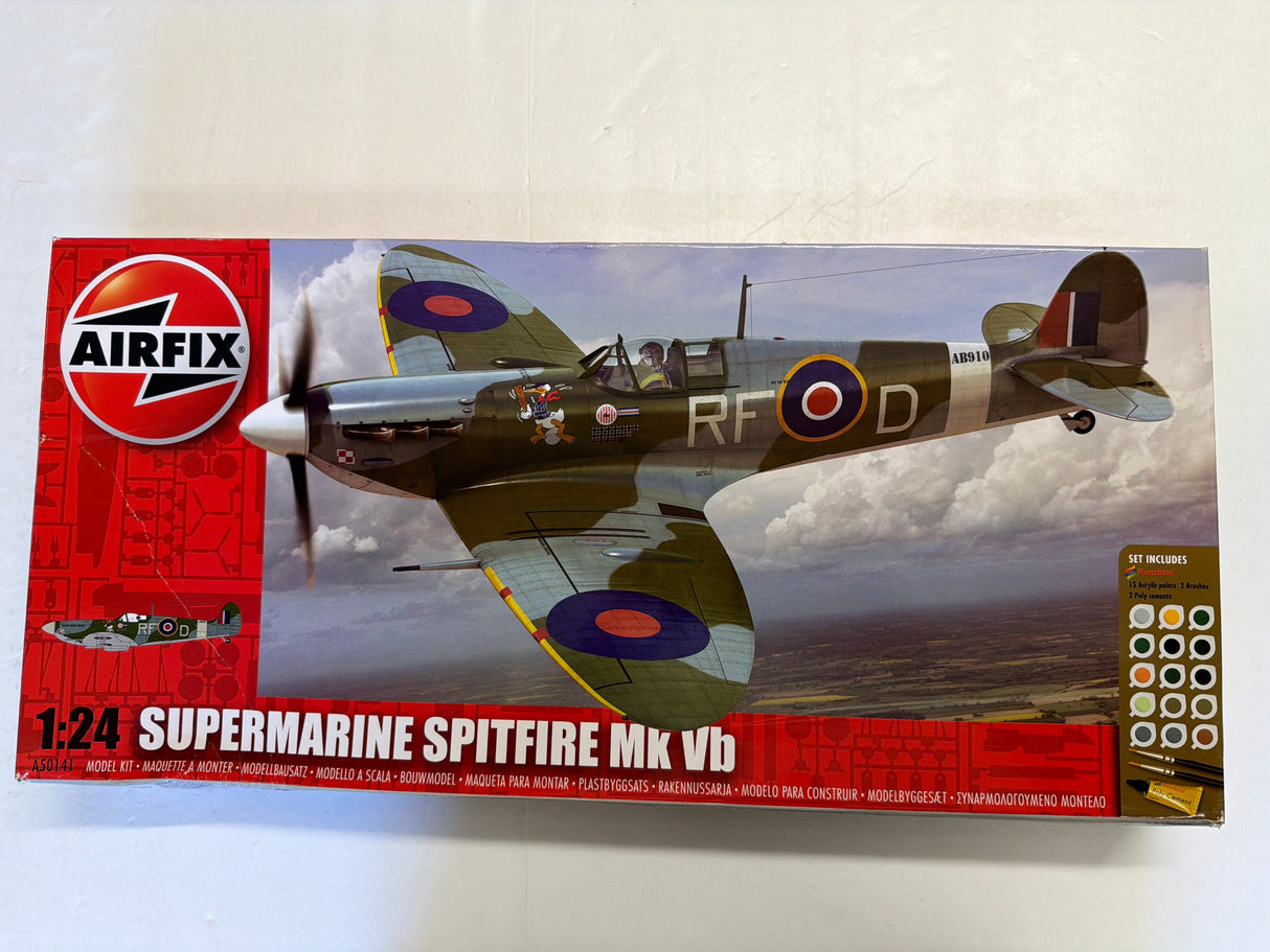 Airfix 1/24 Super Marine Spitfire MK vb A50141 Missing Paints and glues