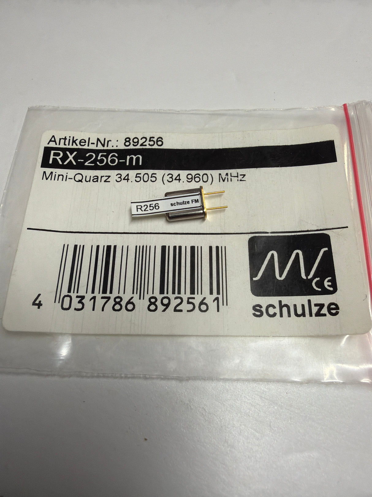 Schulze Receiver Crystal  quartz mini / 35MHz / channel 56 34.960