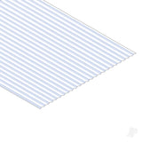 12x24in (30x60cm) Corrugated Metal Siding Sheet .040in (1.0mm) Thick .030in Groove Spacing (1 sheet per pack)