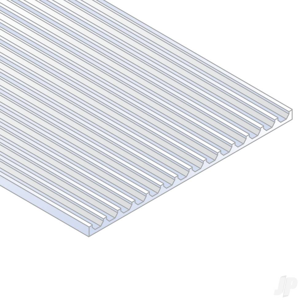 12x24in (30x60cm) Board & Batten Sheet .040in (1.0mm) Thick .075in Spacing (1 Sheet per pack)