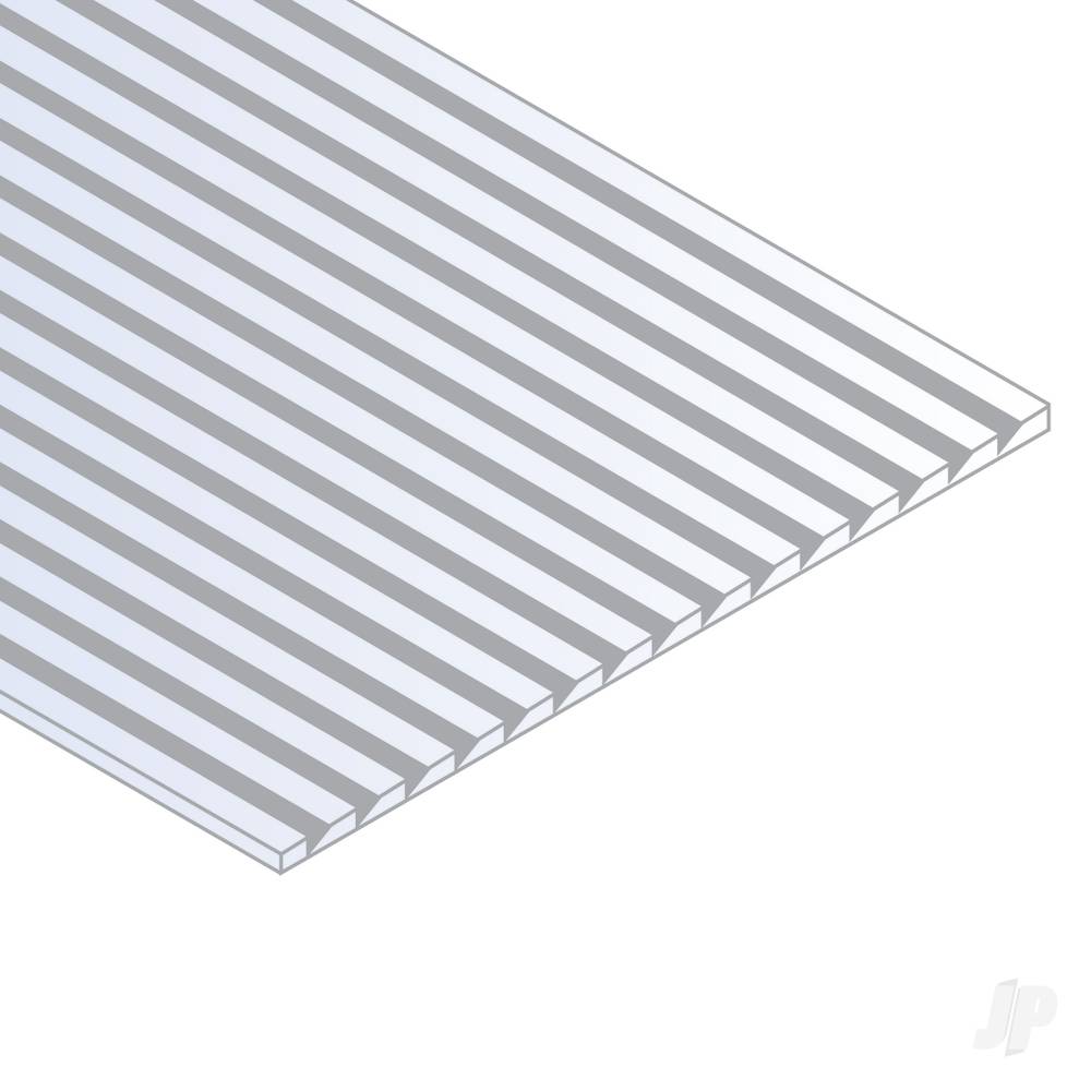 12x24in (30x60cm) Novelty Siding Sheet .060in (1.5mm) Thick .375in 3/8in Spacing (1 Sheet per pack)