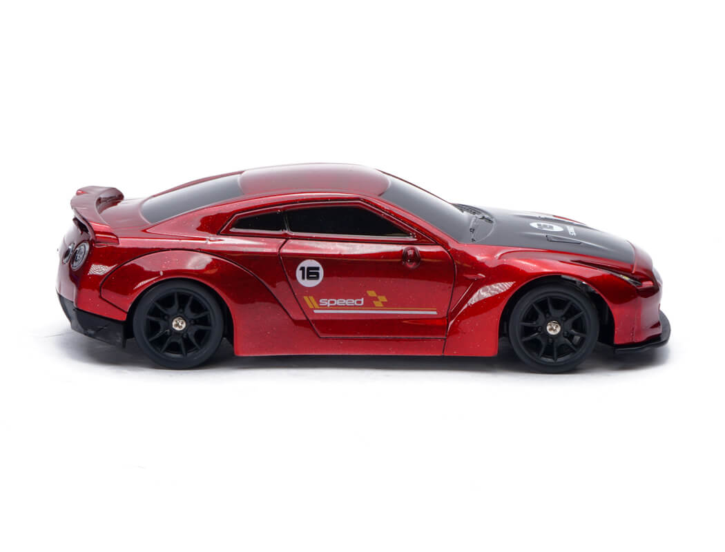 E-ZEE RC 1/43 LIGHTING GTR 4WD DRIFT CAR w/GYRO - RED EZ-8503ERD