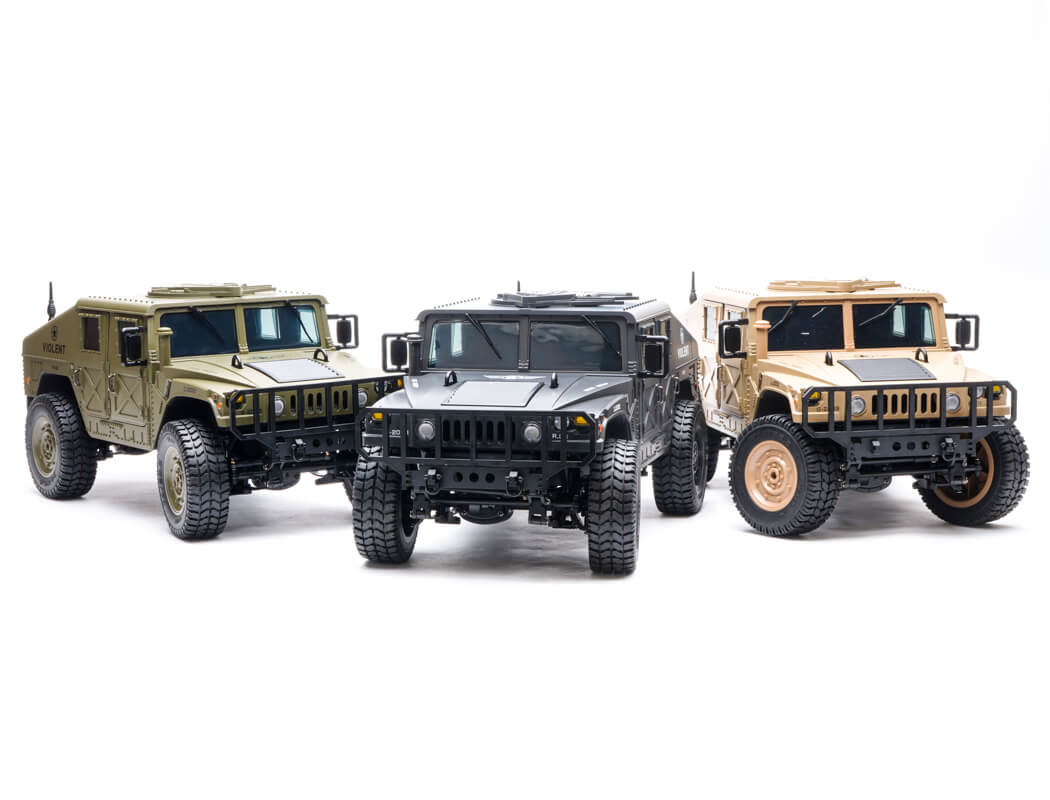 E-ZEE RC 1/16 4WD RC HUMMER MILITARY TRUCK - BLACK