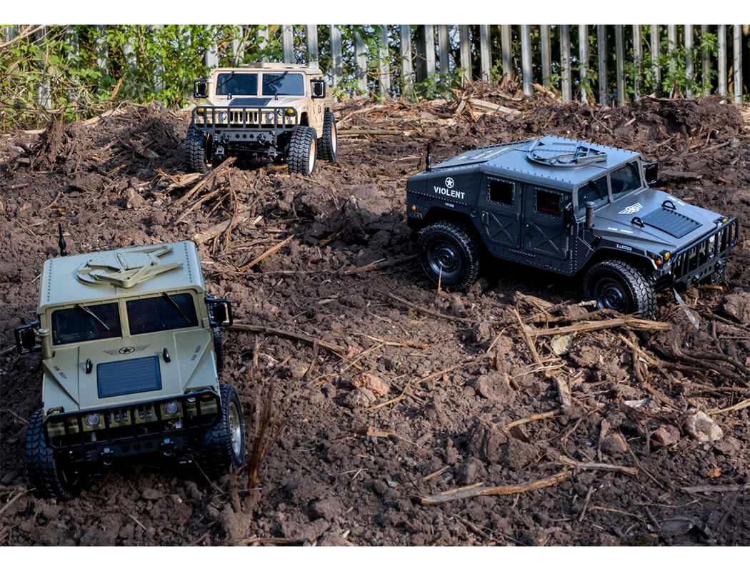 E-ZEE RC 1/16 4WD RC HUMMER MILITARY TRUCK - BLACK