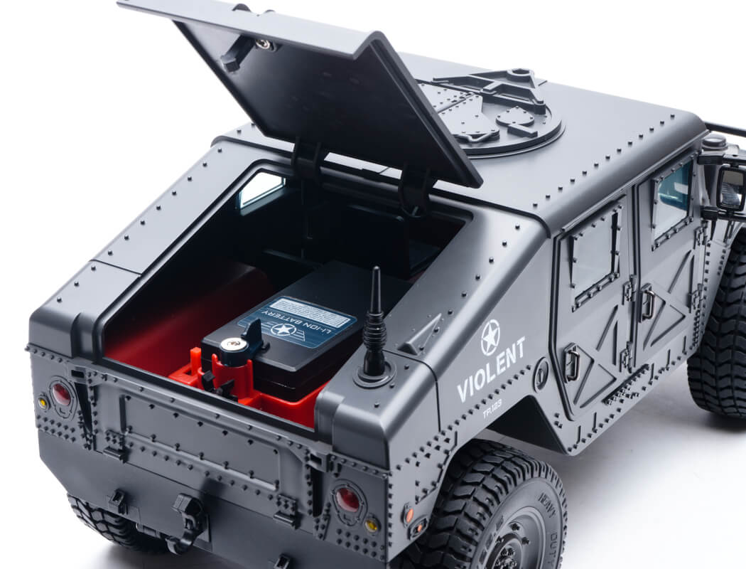 E-ZEE RC 1/16 4WD RC HUMMER MILITARY TRUCK - BLACK
