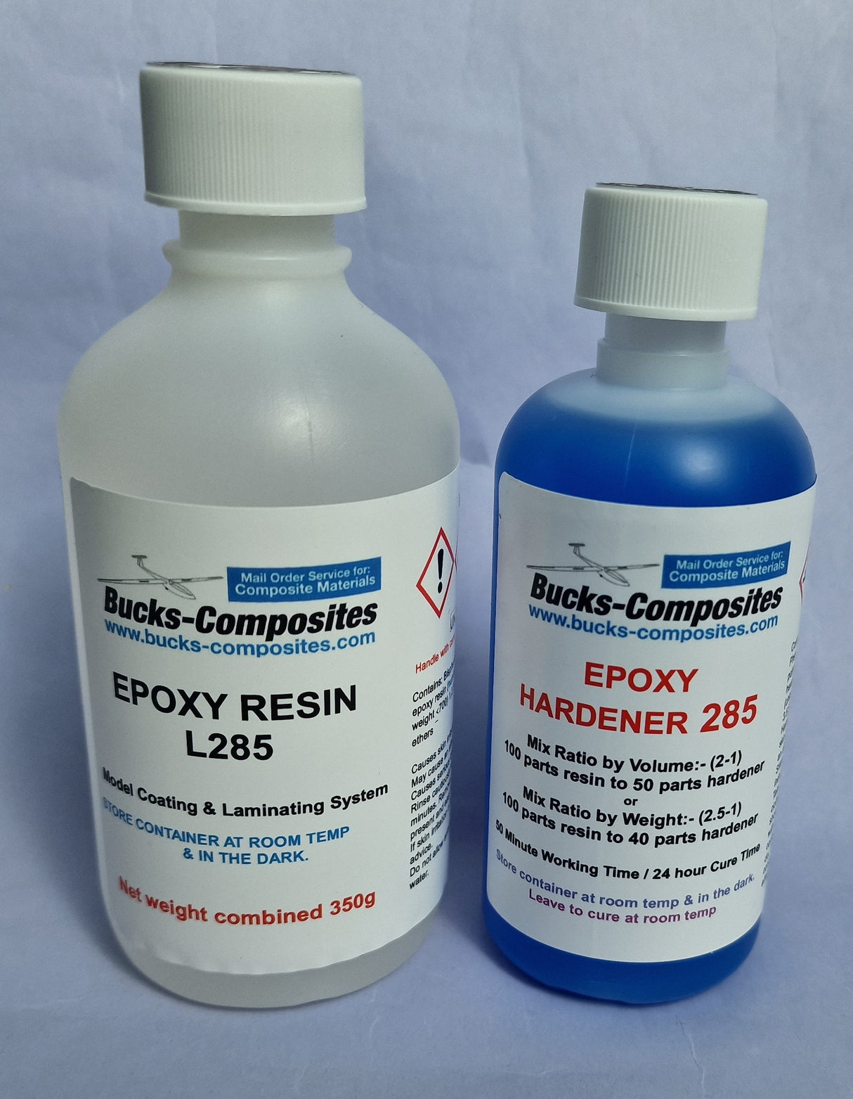 Bucks-Composites Model Coating & Laminating Epoxy Resin L285 & Hardener 285. (24 hour Cure Time)