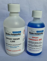 Bucks-Composites Model Coating & Laminating Epoxy Resin L285 & Hardener 285. (24 hour Cure Time)