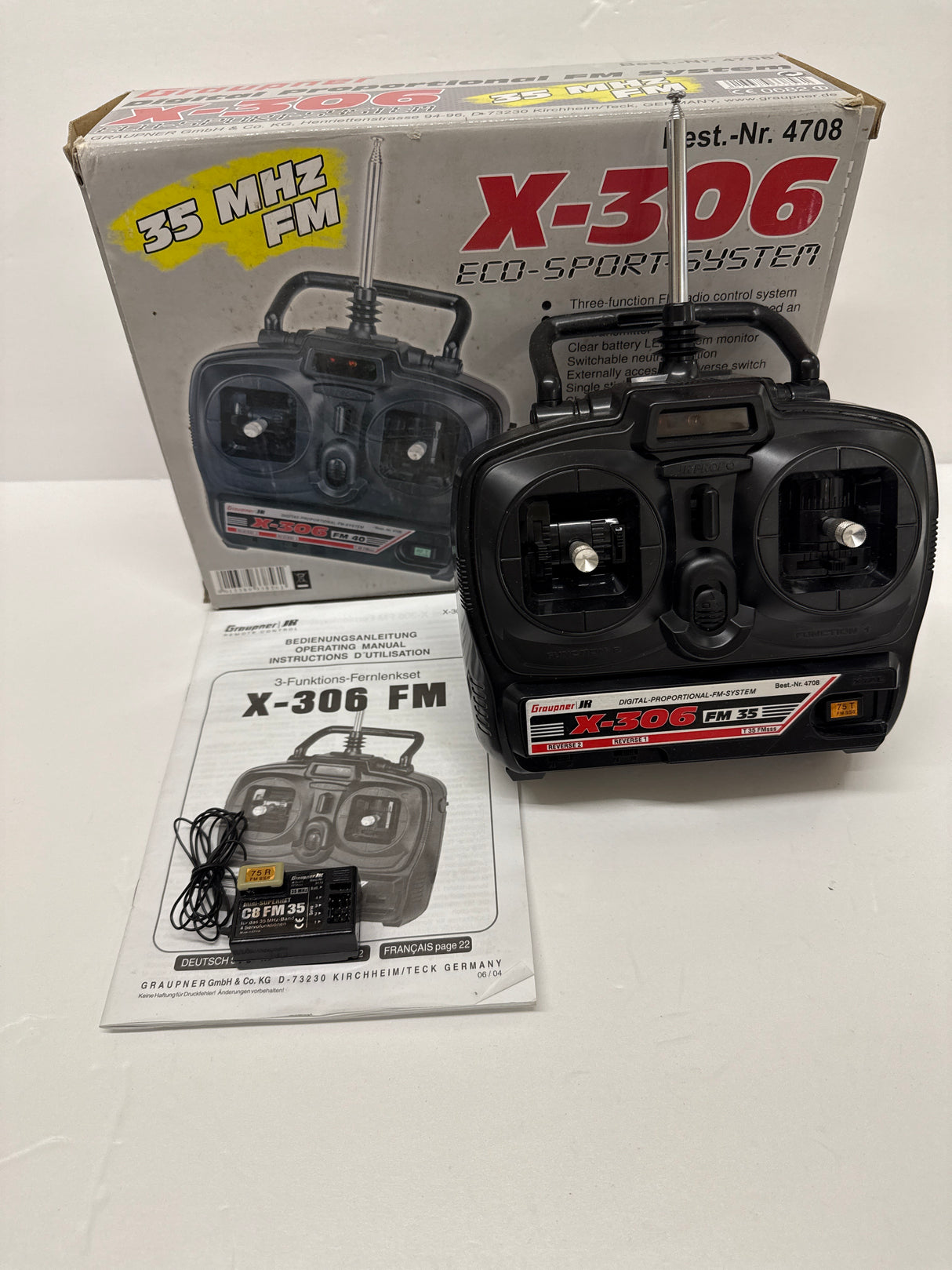 Graupner X-306 35mhz 3 channel Tx/Rx Combo