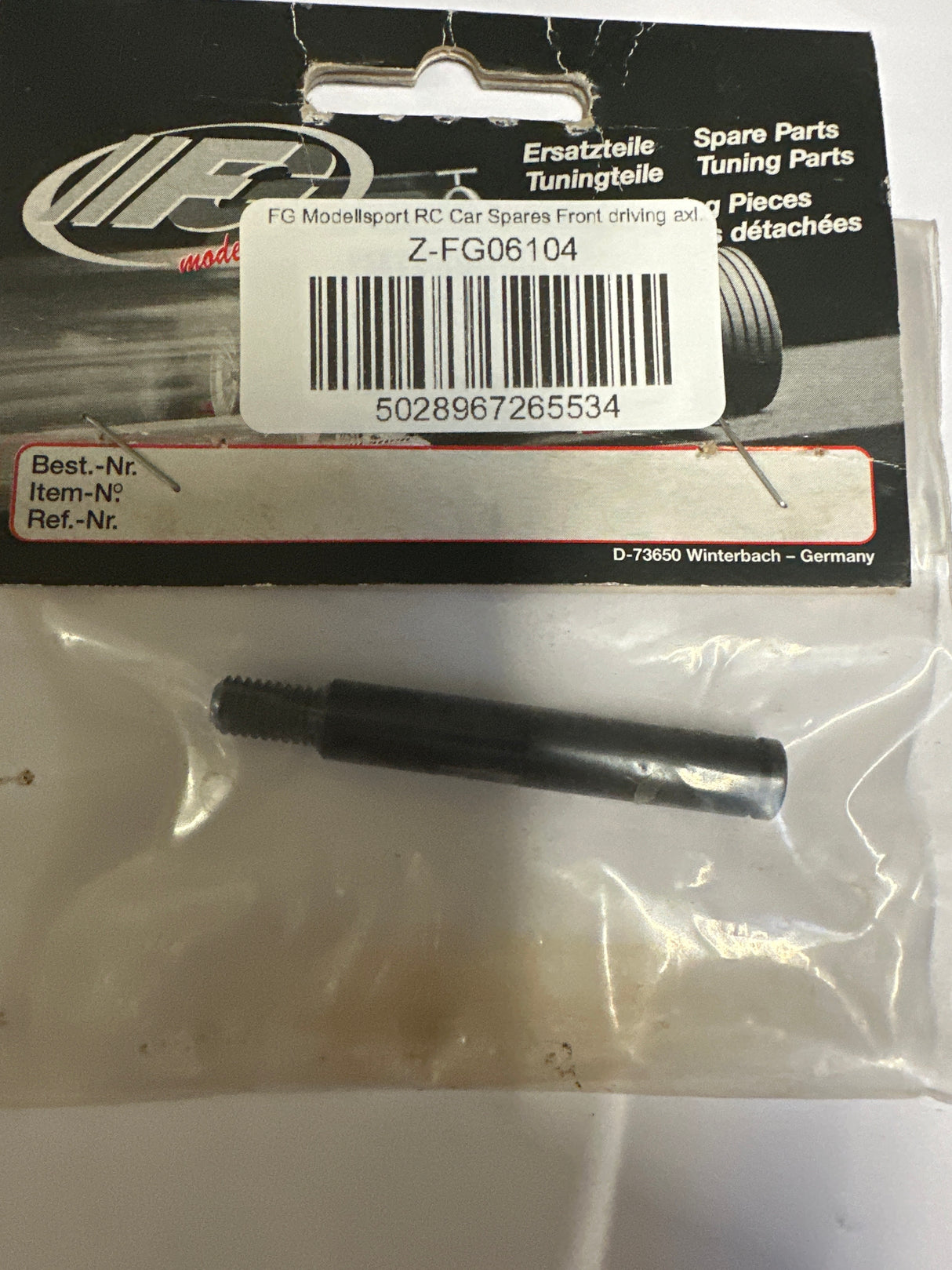 FG Modellsport RC Car Spares Front driving axle 55 mm 06104 (Box 82)