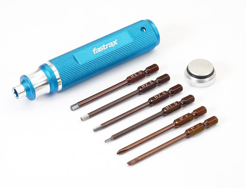 FASTRAX 6-PIECE CHANGABLE HANDTOOL 1.5/2.0/2.5/3.0mm/PH/FLAT