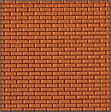 4mm Scale Plain Bond Brickwork *BRICK Coloured* (14 x 9)