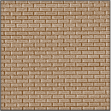 4mm Scale Plain Bond Brickwork *STONE Coloured* (14 x 9)