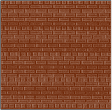 4mm HO/OO American Bond *BRICK Coloured* (13 x 9.5)