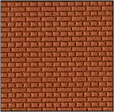7mm English Bond Brickwork BRICK Colour