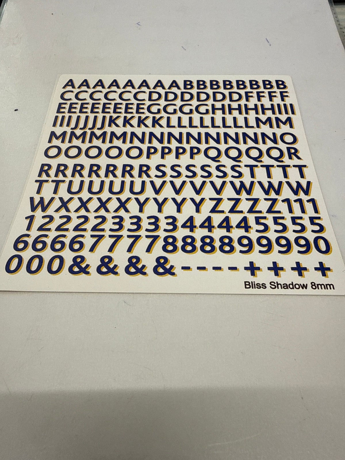 BECC 8mm Blue/Gold Shadow Text - Lifeboat