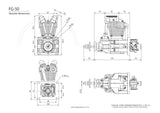 Saito FG-50 (50cc) Four-Stroke Petrol Engine