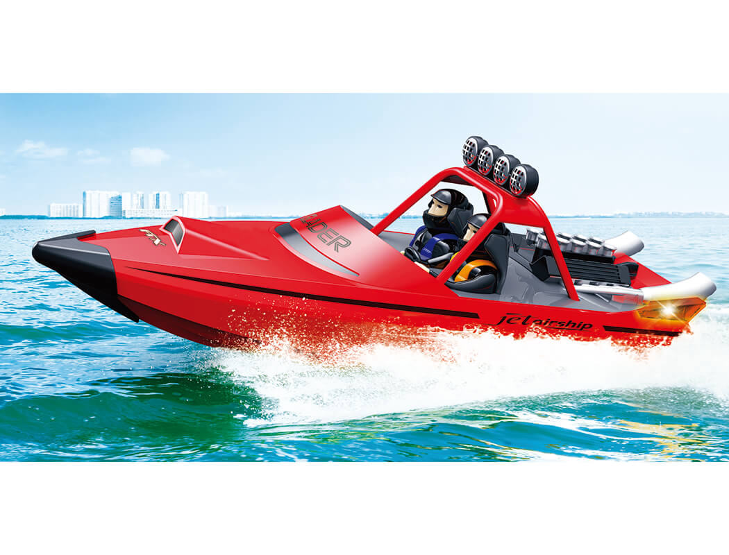 FTX GLADER TURBOJET R/C SPEED BOAT 35CM - Red