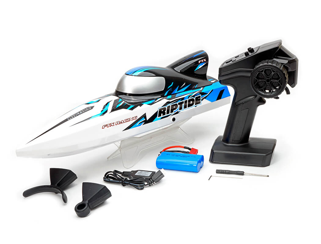 FTX RIPTIDE TURBOJET BRUSHLESS R/C SPEED BOAT 41CM - BLUE